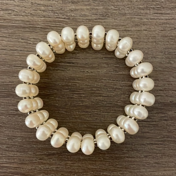 Ross-Simons Freshwater Cultured Pearl 3-Row Stretch Bracelet - Picture 2 of 7